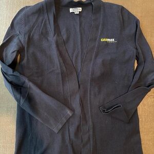 Blue CarMax cardigan with Classic Cut and Embroidered Detail